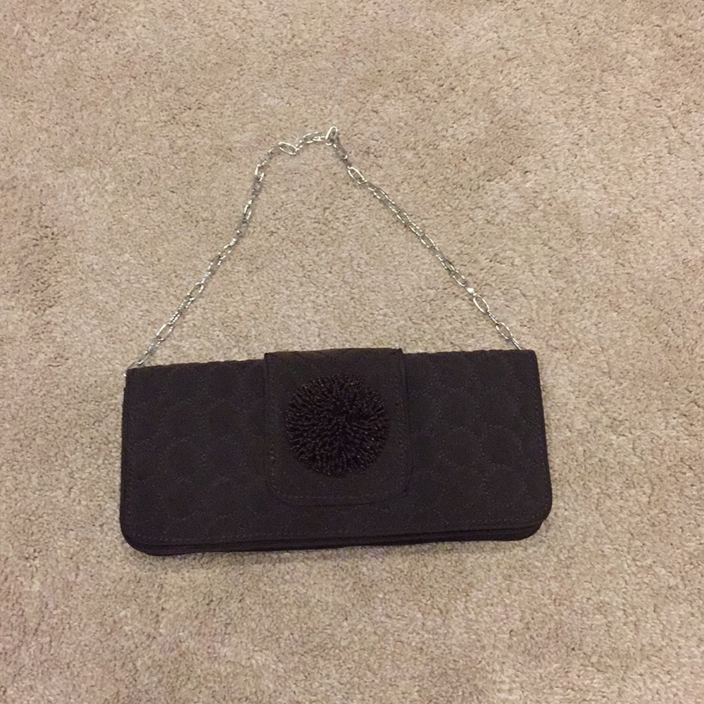 Vera Bradley espresso dazzle clutch